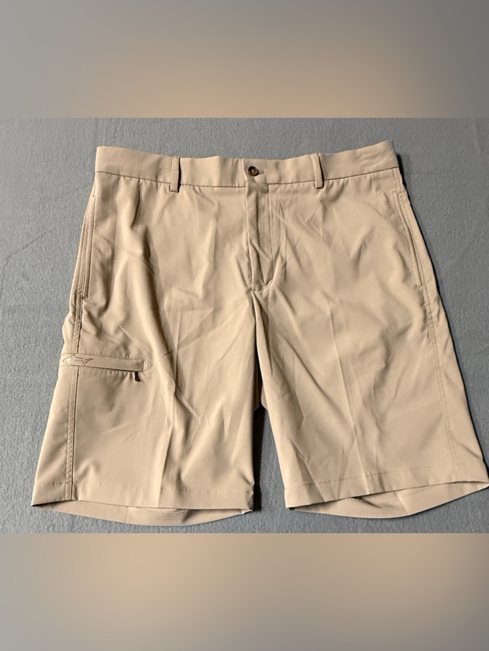 Greg Norman Collection Tan Cargo Golf Shorts